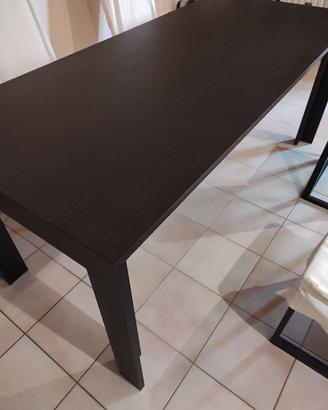 Tavolo rovere moro e 4 sedie
