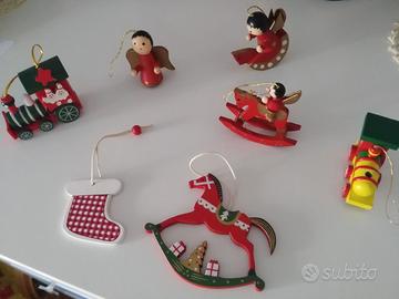 Set decorazione albero di Natale in legno