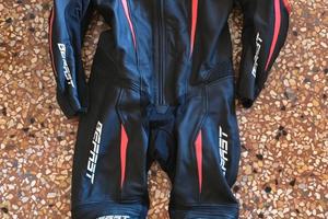 Tuta moto pelle intera Befast SENTUL 52 Rosso Nero
