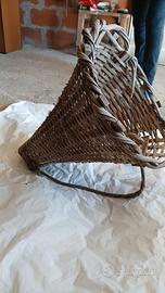 Cesta porta legna vintage 