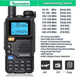 Radio Quansheng UV 5R Plus Walkie Talkie NEW firm.