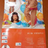 Costume indiano pellirossa o squaw, 3 pezzi: camic