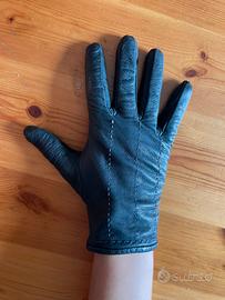 Guanti Yves Saint Laurent in pelle e seta