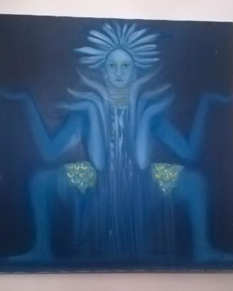 Quadro grande divinità induista Dea Shakti