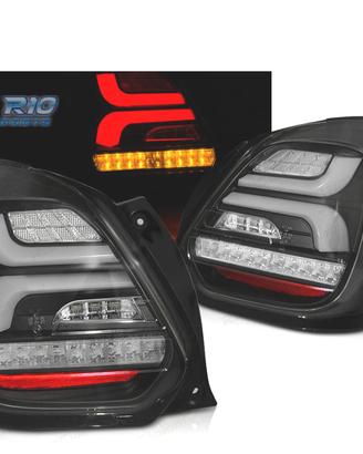 FANALI SUZUKI SWIFT 17- BARRE LED DINAMICHE NERE