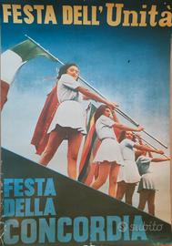 2 Poster Vintage Festa dell'Unità anni 50/60