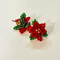 Orecchini stelle di Natale fatti a mano