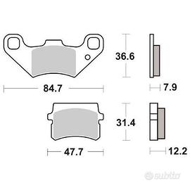 Pastiglie freno anteriori SBS vent / quad / pgo