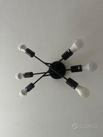 Plafoniera moderna industriale 6 luci E27