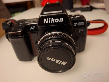 NIKON F801 DORSO MF21 E OBIETTIVO NIKKOR 50m 1-2.8