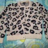 Cardigan leopardato