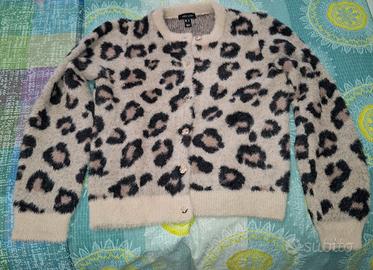 Cardigan leopardato