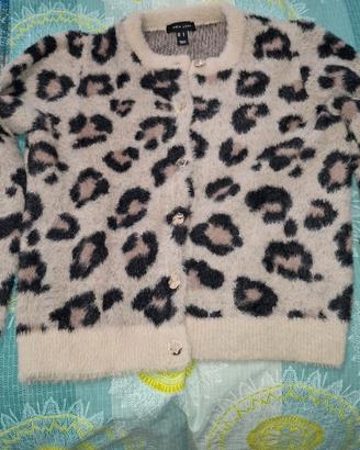 Cardigan leopardato