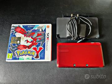Nintendo 3DS Metallic Red + Pokémon Y + Accessori