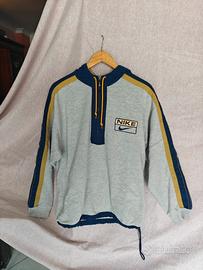 Rara felpa nike half zip 90s grigia blu giallo