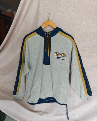 Rara felpa nike half zip 90s grigia blu giallo