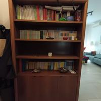 Libreria legno massello con sportelli
