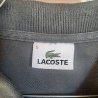 Polo Lacoste grigia, manica lunga, taglia 5