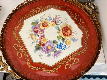 Antico Vassoio in porcellana Limoges Francia
