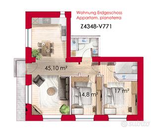 Ampio trilocale in mura antiche