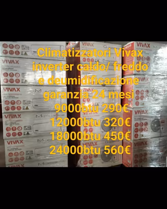 Climatizzatori Vivax  Caldo/ Freddo e 