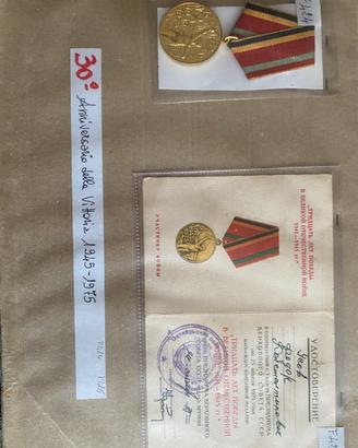 URSS medaglia con Attestato
