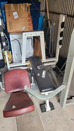 Panca piana Panatta e Leg press orizzontal Johnson