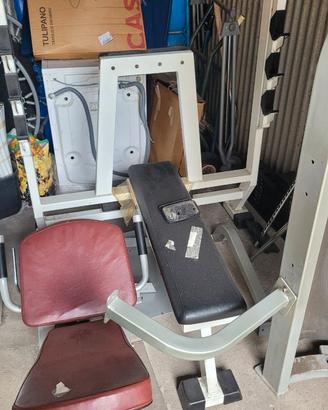 Panca piana Panatta e Leg press orizzontal Johnson