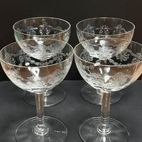 4 Coppe Champagne Cocktail in Cristallo
