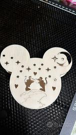 Lampada artigianale in legno topolino