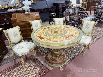 Tavolo con sedie stile fiorentino