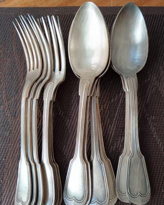 Set di 6 forchette e cucchiai