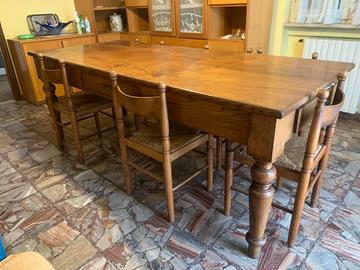 Tavolo in legno rovere massiccio