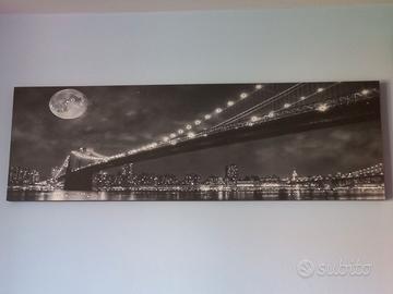 Tela arredo B/N 125x40 con brillantini