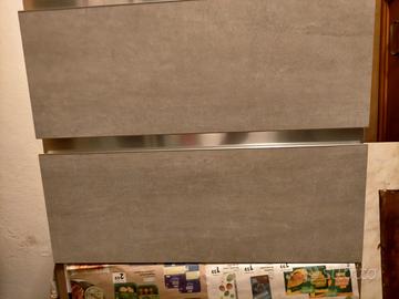 Mobili cassettiera lavabo grigio bagno moderni