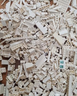 Lego - lotto misto da 1 kg di pezzi bianchi