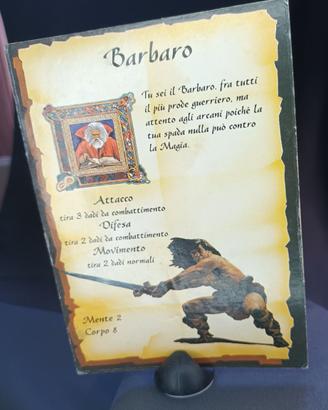 Heroquest MB– Carta Eroe Barbaro Originale