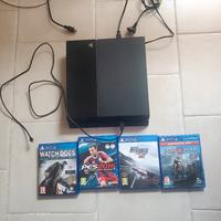 ps4 con 4 giochi