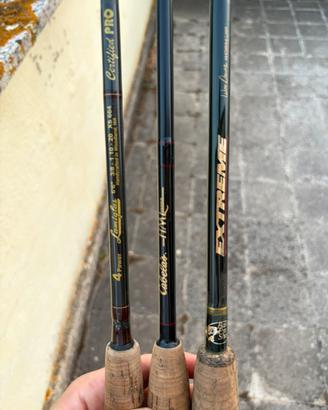 lotto canne spinning FW/belly boat