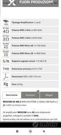 Amplificatore mosconi as300,2