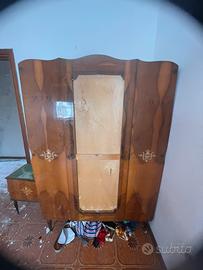 Armadio vintage anni 30 40 stile Art Decò