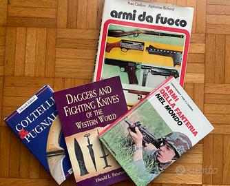 libri su armi bianche e da fuoco.