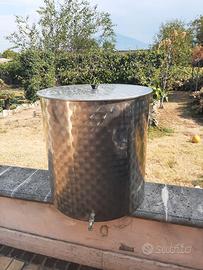 Serbatoio inox olio lt 200 con rubinetto