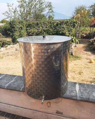 Serbatoio inox olio lt 200 con rubinetto