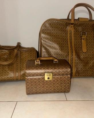 Set valigie vintage coordinato 3 pezzi anni 80/90