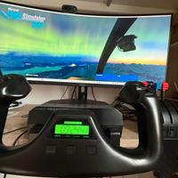 Flight Simulator Yoke + pannelli Saitek illuminati