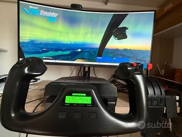 Flight Simulator Yoke + pannelli Saitek illuminati