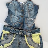 Gonna Guess e canottiera jeans promod