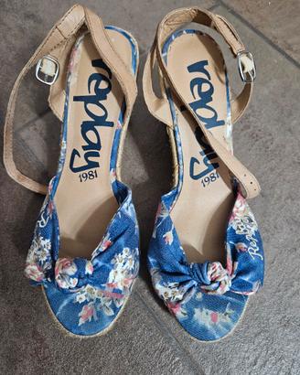 Espadrillas alte in tessuto .Replay tg 38.