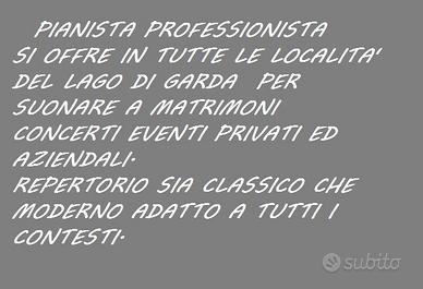 Pianista sul Lago di Garda